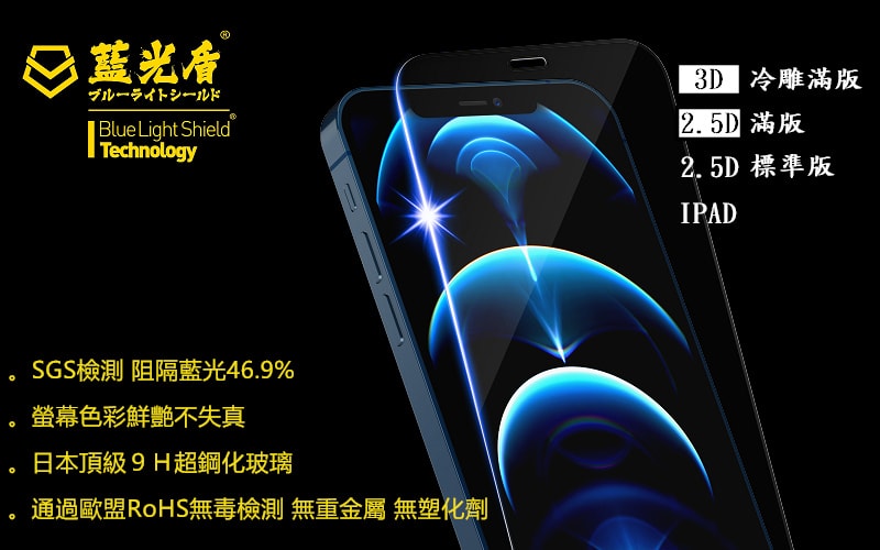 藍光盾保護貼推薦iPhone12PRO抗藍光保護貼獲得SG